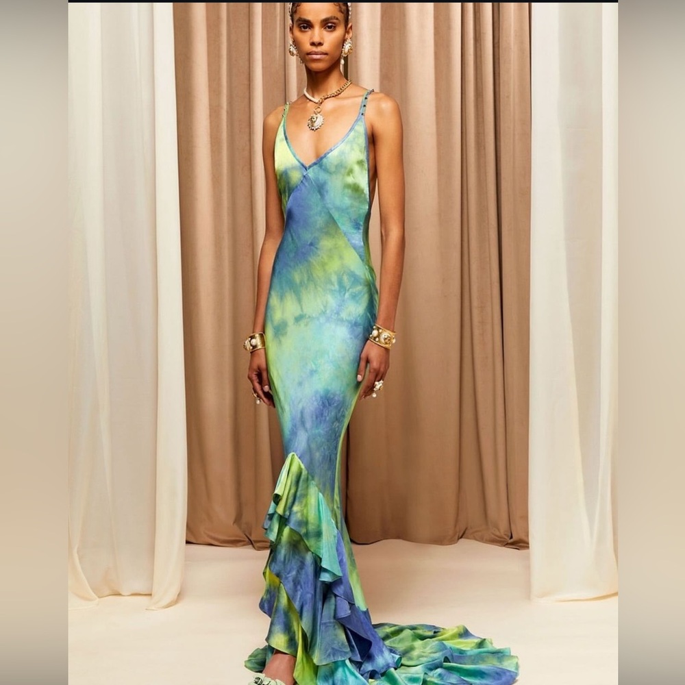 Roberto cavalli Tie-Dye Evening Gown NWT IT 42